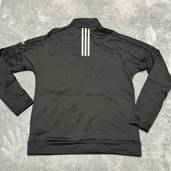 Adidas Jacket Mens Large Climaheat 1/4 Zip Pullover Jacket Black M ID - Picture 3 of 8